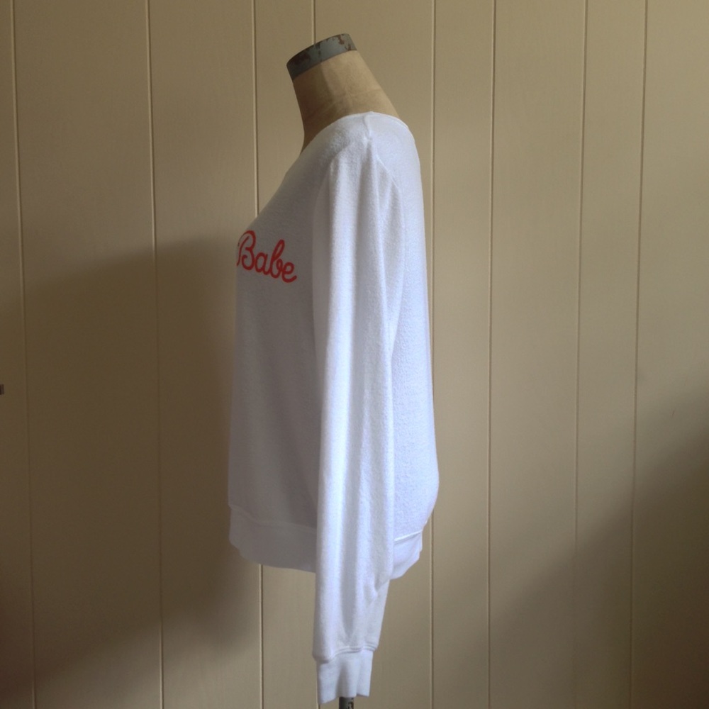 ‼️SOLD‼️ WILDFOX l Babe White Baggy Beach Jumper S - Picture 3 of 8